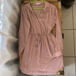 Long sleeve Lush Dress Size Medium in Blush Pink- never worn